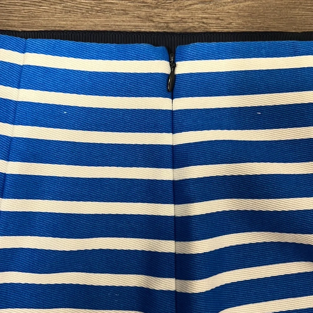 NWT J.Crew Colorblock Striped Skirt Navy, Blue, & White Size 2 - Picture 5 of 8
